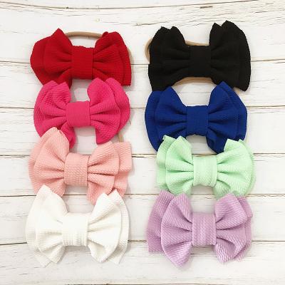 China Toddler Girl Headbands Hair Bows Accessories Baby Nylon Headband For Newborn Nylon Headbands for sale