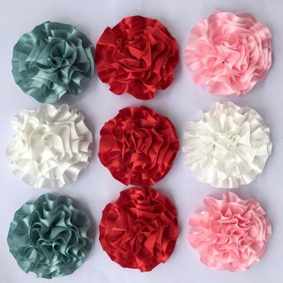 China Wholesale Supplier Good Quality Handmade Flowers Recyled Satin Ribbon Carnation for sale