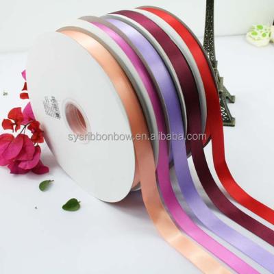 China Factory price solid plain satin ribbon 100 yards per roll wholesale satin ribbon for sale