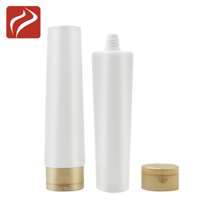 China D40mm High Quality Cosmetic Oval PE Plastic Tube With Gold Cap Empty Face Wash Tube for sale