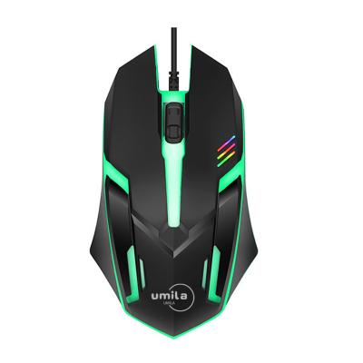 China original factory coloful 3D mouse RGB backlight wired cheap computer 3D optical gaming mouse for gamer for sale