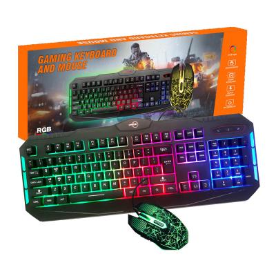 China 2022 RGB Membrane Gaming Teclado Mouse Cable Combos for sale