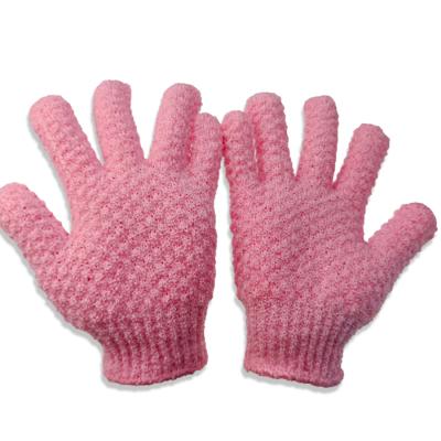 China Pineapple Pattern Bath Glove Cleaning Scrubber Exfoliating Bath Glove Body Nylon Custom Exfoliating Glove Body Shower for sale