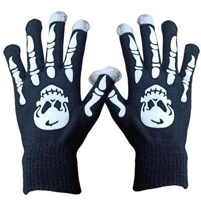 China Customized Magic Knitted Acrylic Gloves Soft/Warm/Comfortable/Breathable Printing Logo Touch Screen Smartphone Glove Unisex Winter for sale