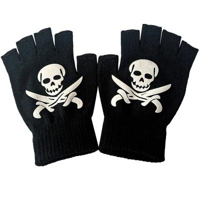 China Customized Warm Soft/Warm/Comfortable/Breathable Unisex Half Finger Gloves Stretchy Knit Gloves for Women and Men for sale