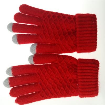 China Soft/Warm/Comfortable/Breathable Men and Women Knitted Jacquard Weave Gloves Touch Screen Warm Winter Outdoor Sports Gloves in Various Colors Woolen Gloves for sale