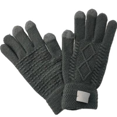 China Soft/Warm/Comfortable/Breathable Men and Women Knitted Jacquard Weave Gloves Touch Screen Warm Winter Outdoor Sports Gloves in Various Colors Woolen Gloves for sale