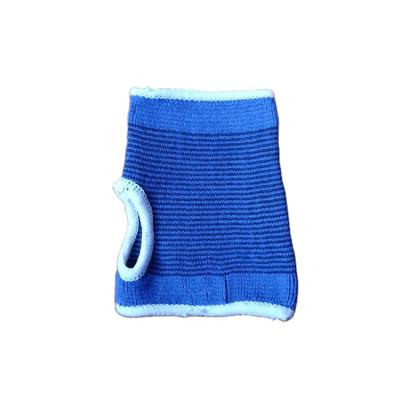 China Elastic/Breathable/Soft Cotton Knitted Polyester Blue Fitness Cotton Hand Support Elastic Thumb Guard Glove Wrist Sleeve Splint Brace Wrap Sports Open for sale