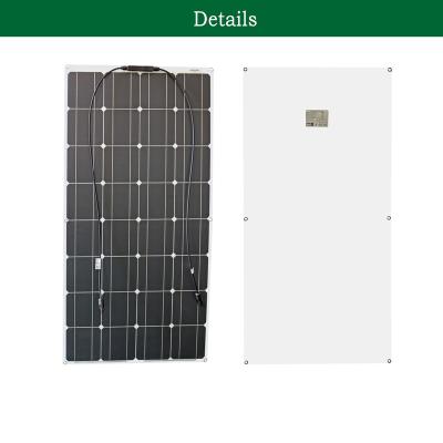 China 100w Flexible Solar Panel Kit 12V Solar System Complete Solar System Kits for Cabin 1050*530*2.5 Fishing Boat Camping for sale