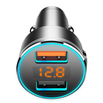 China Smart Dual USB Car Battery Charger Compatible Most Protocols 12v BT Fast Charging Car Charger for sale