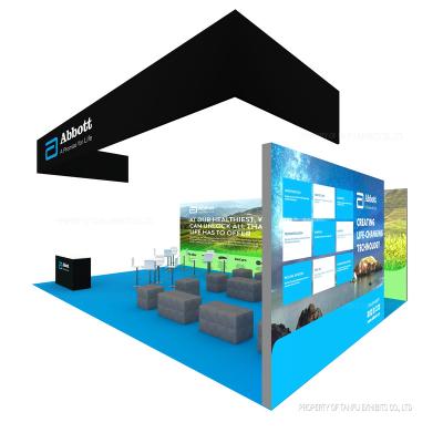 China Easy Installation Large Size Island Trade Show Booth For Event Expo Exhibition for sale