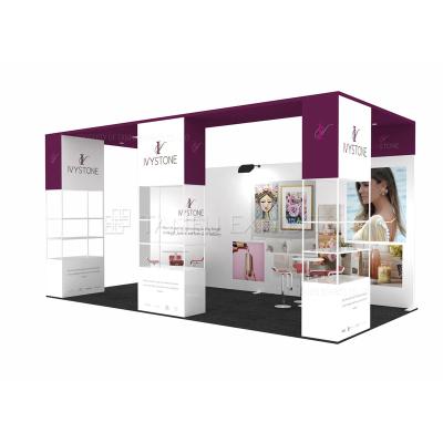 China 3x6 Event Exhibition Display Booth Design Trade Show Shelving for sale