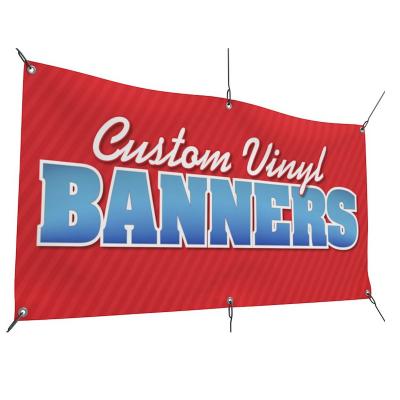 China Full Color UV And Water Resistant And Metal Grommets Custom Vinyl Banner for sale