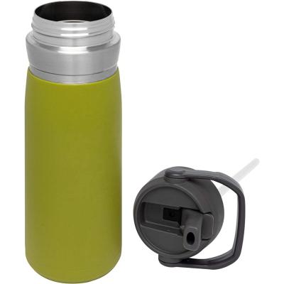 China Water Proof Reusable Stainless Steel 22oz Vacuum Insulated Water Bottle With Straw And Handle for sale