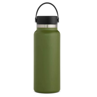 China Customized Traditional Logo Sports Insulated Vacuum Double Wall Wide Mouth Stainless Steel Wide Water Bottle for sale