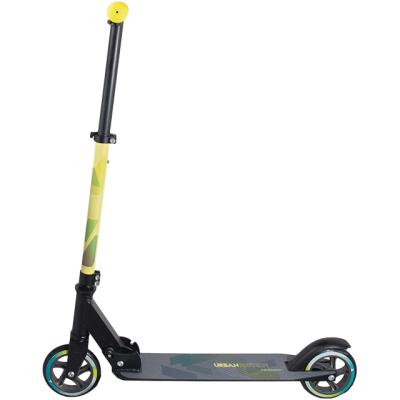 China New OEM Aluminum Drift Youth Foldable Kick Scooter With Three Tiers Adjustable T-bar Height 145mm PU Cast Wheels for sale