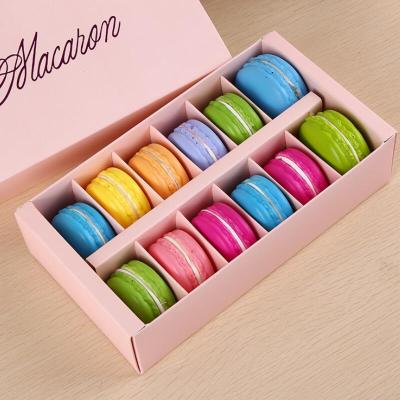 China 12 Packs Recyclable Custom Box Macaroon Drawer Cake Packaging Box For Food for sale