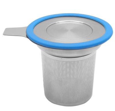 China Sustainable Single Handles Stainless Steel Tea Infuser Mesh Strainer With Large Capacity for sale