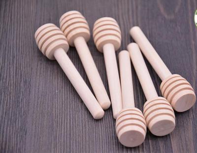 China 8cm Environmentally Friendly Messy Person MINI Wooden Honey Dippers Spoon Stirring Rod Wedding Favors Kitchen Gift for sale