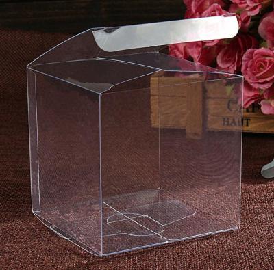 China Recycled Materials Transparent PET 6X6X6 Cubic Clear Plastic Candy Cake Boxes For Christmas for sale