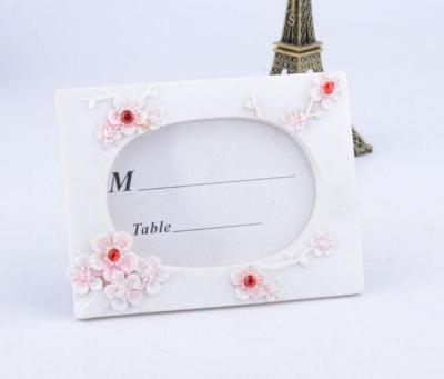 China Resin Wedding Decoration Cherry Blossoms Picture Picture Table Number Place Card Holder Favor for sale