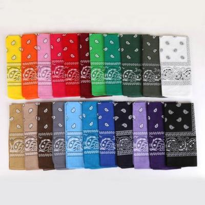 China OEM Multifunctional Wholesale Promotional Custom Bandana Headwear Cotton Paisley 100% Printed Bandana for sale