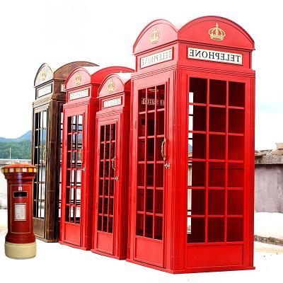 China Outdoor decoration barbie photo booth london old fashioned antique red telephone booth for sale for sale