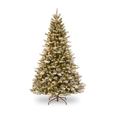 China Christmas Decoration Hot Sale Led Small PVC Artificial Leaf Pre Lit Christmas Trees With Stand for sale