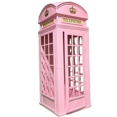 China Front Cast No Rust Aluminum Old English Style Telephone Booth British Red Box Door for sale