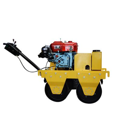 China Trusses Double Drum Walk Behind Roller Hand Drum Double Roller Mini Road Roller for sale