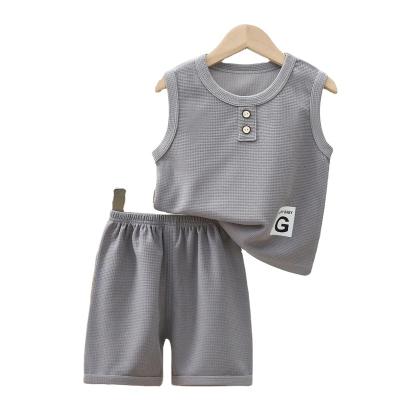 China Smart Casual 2023 Selling new children's vest set baby short sleeve two-piece summer children's clothing set manufacturers wholesale for sale