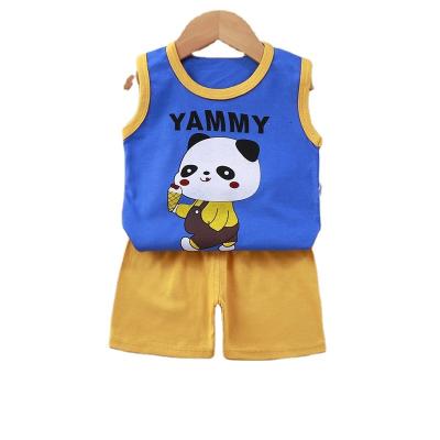 China Smart Casual New Children's Tank Top Set Summer Pure Cotton Boys and Girls' Shorts Clothing Korean Children's Clothing for sale