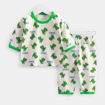 China Smart Casual New children's air -conditioning clothing pure cotton home service seven -point sleeve underwear suits baby pajamas wholesale for sale