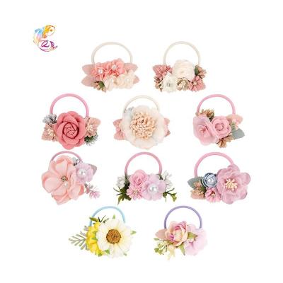 China ZY decoration kids flower hair accessories girl party headband for girl nylon headband for sale