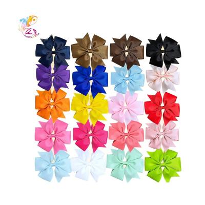 China ZY Hair Decoration Ribbed Baby Fishtail Children's Headband Hairpin Ribbon Bow Headdress for sale