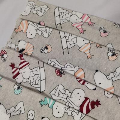 China Memory Dty Brushed Fabric Kids Spring Summer T-shirt Pajamas Cartoon Latex Dty Brush Print Fabric for sale