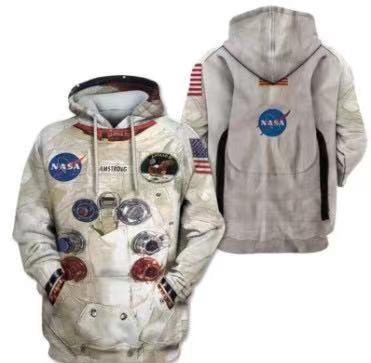 China Anti-wrinkle Latest Astronaut 3D Digital Printed Sweater And Hoodie Can Be Customized for sale