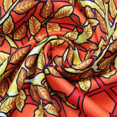 China Spring and Autumn New Silk Scarf 130cm Animal Print Women's Long Twill Big Square Tree Shawl Scarf for sale