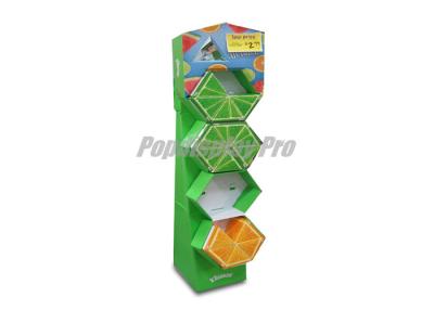 China Auswirkungs-Kleenex-Gewebe-Anzeigen-Stehplatzinhaber-Grün mit 4 Hexagon-Regalen zu verkaufen