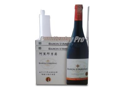 Chine affichages de plancher ondulés imprimés par logo du carton 3D rigides pour tenir le vin rouge à vendre