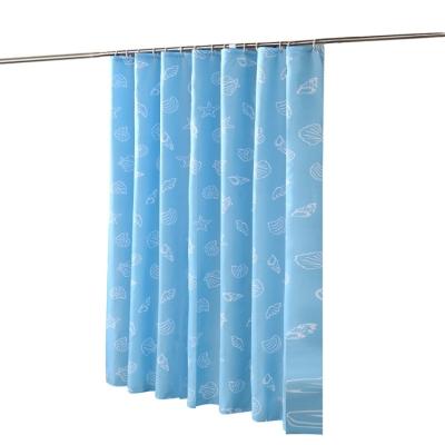 China New Design Stocked Shower Curtain Sublimation Light Blue Shower Curtains for sale