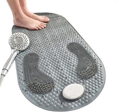 China High Quality Lighted Shower Stocked Mat Shower Non Slip Mat With Drain Hole for sale