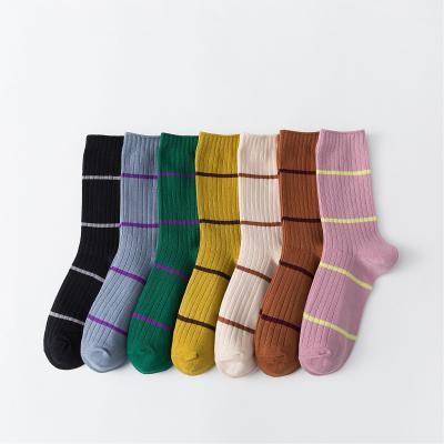 China New Design Custom Hot Sale High Quality QUICK DRY Socks Stripe Women's Slouch Socks for sale