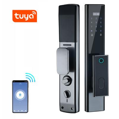 China 2022 new electronic smart lock dual mode usb rechargeable fingerprint door lock security biometric handle lock for apartment for sale