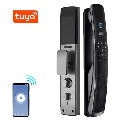 China best keyless tuya digital door lock code finger print smart card electric gate door lock for sale