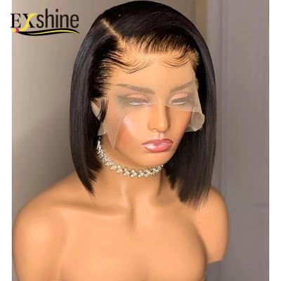 China Natural Black Brazilian Hair Pixie Wigs 8inch-14inch 13X4 4x4 Short Closure Wig, Wholesale Price Short Bob Wigs For Black Women for sale