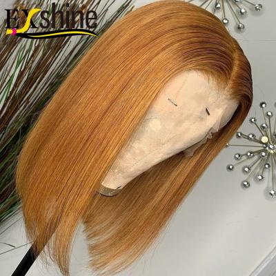 China Silky Straight Wave Cheap Price Blonde Hair Bob Wig, Afro Partial Lace Front Wig, Raw Cambodian Virgin Hair Wig for sale