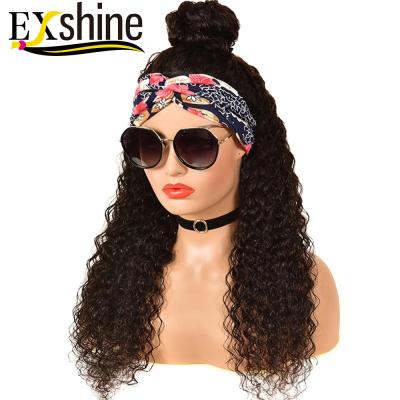 China Wholesale Silky Straight Wave Headband Wig Hair For Black Women, Cheap Curly Ponytail Hair Wig, Remy Human Hair Headband Wig for sale