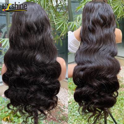 China Exshine Brazilian Human Hair U Part Wig 150% 180% Density Remy Wig Body Weave Curly U Part Wig For Black Women for sale