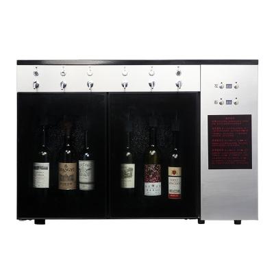 China Hotel Electric Red Wine Dispenser / Wine Dispenser 6 High Quality Glass Bottles for sale